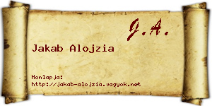 Jakab Alojzia névjegykártya
